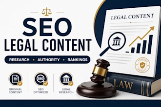 write SEO legal articles and blog posts for you