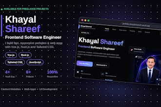 develop a responsive vue js or nuxt js website