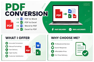 convert PDF to word, excel and retype documents