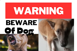 design printable beware of dogs signs in canva