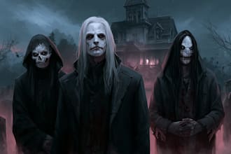 draw horror character illustration