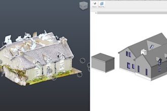 provide revit bim model and ifc from point cloud or scan data