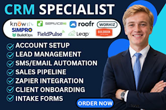 setup knowify simpro workiz servicem8 buildops buildbook field pulse roofr leap