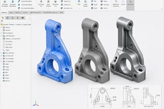do reverse engineering, 3d scan to cad, stl to step solidworks mechanical model