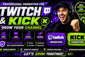 organically boost your twitch channel and increase your live viewers, chatters