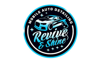 design monogram mobile auto detailing company logo