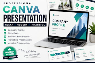 create a professional canva presentation or company profile