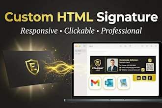 create HTML signature for gmail and outlook