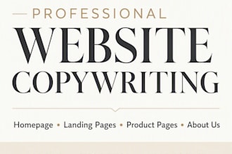 write professional website copy for your business