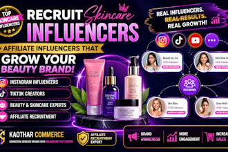recruit skincare affiliate influencers for brand awareness and sales growth