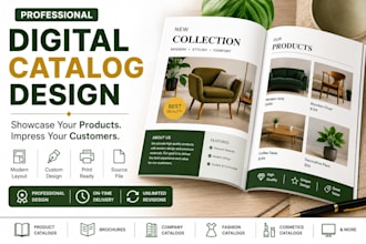 a professional digital product catalog or brochure
