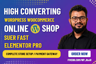 build a high converting wordpress woocommerce online shop or store