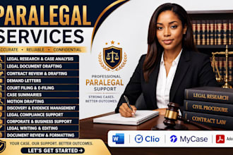 be your paralegal consultant for legal drafting and research