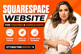 design squarespace website for sales coach consultant, redesign wix landing page