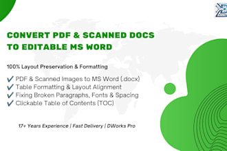 convert PDF and scanned files to editable word