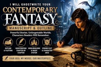 ghostwrite your contemporary fantasy manuscript and outline