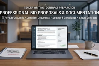 write professional tender contracts, bid proposals, and document preparation
