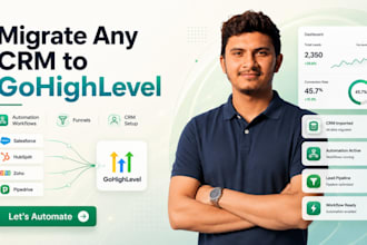 migrate your salesforce or any crm to gohighlevel ghl and set it up