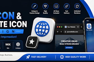 design a professional favicon and website icon for your brand