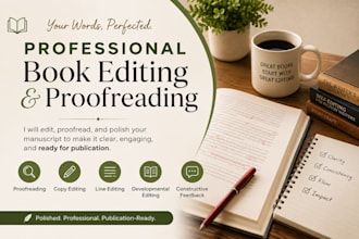 professionally edit, proofread, and polish your book or manuscript for KDP