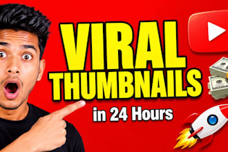 design viral youtube thumbnail for money,crypto and business