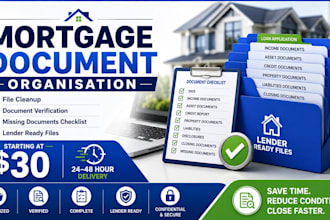 organize, clean up and verify US mortgage loan documents