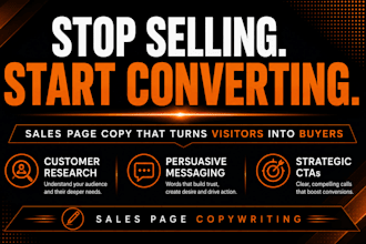 write a high converting sales page copy that sells