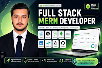 develop a full stack mern web application