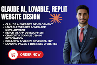 build your website using claude, lovable, replit  ai app