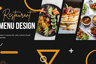 design professional menu, card salon poster and social media post