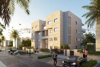 recreate multi family building,apartment housing design,tropical urbanism render