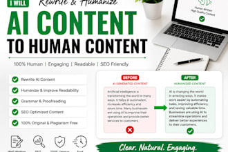 rewrite ai content into human written SEO conten