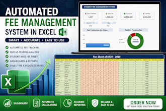 create microsoft excel dashboards, formulas and automation