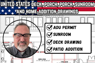 united states deck, porch, porch, sunroom and home addition drawings
