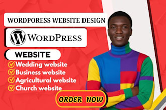 create and redesign wordpress website salon web farming website business website