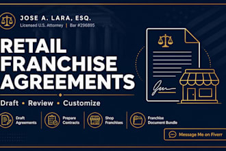 draft full retail business franchise documents and agreements