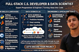 do projects in python, matlab and machine learning