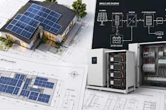 solar pv layout solar permit plan single line diagram battery storage
