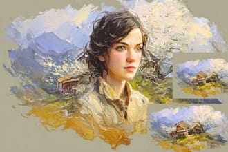 paint an acrylic and oil portrait