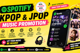 add korean song and kpop music to active playlists for organic music promotion
