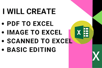 convert image, pdf, scanned, hand writing to ms excel sheet