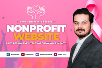 design wordpress website for nonprofit charity and ngo with donation system