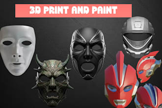 3d print and paint custom cosplay masks and helmets