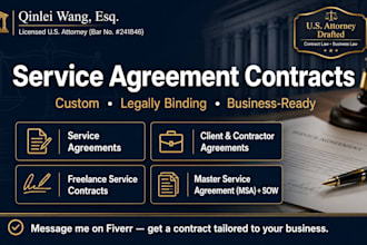 draft a legally binding master service agreement