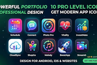 design professional app icon for android, ios and social media