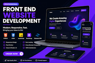 create front end website development