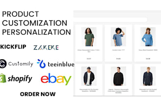 setup german product personalization shopify zakeke customily teeinblue kickflip