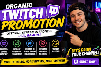 promote your twitch stream to a targeted gaming audience organically