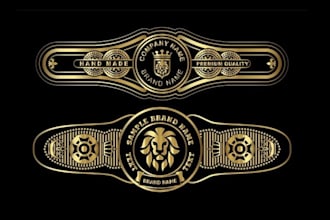 design premium cigar brands, labels, boxes, and logo