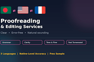 proofread and edit your english writing for clarity and grammar